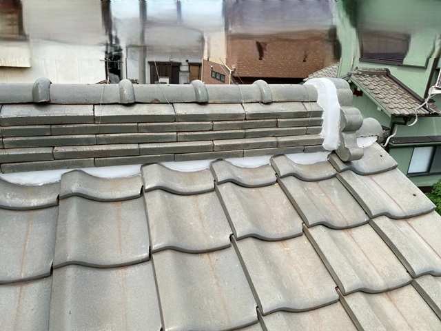 加古郡播磨町　N様邸　屋根の漆喰工事のご依頼で確かな対応、キレイな仕上がりとお声を頂きました
